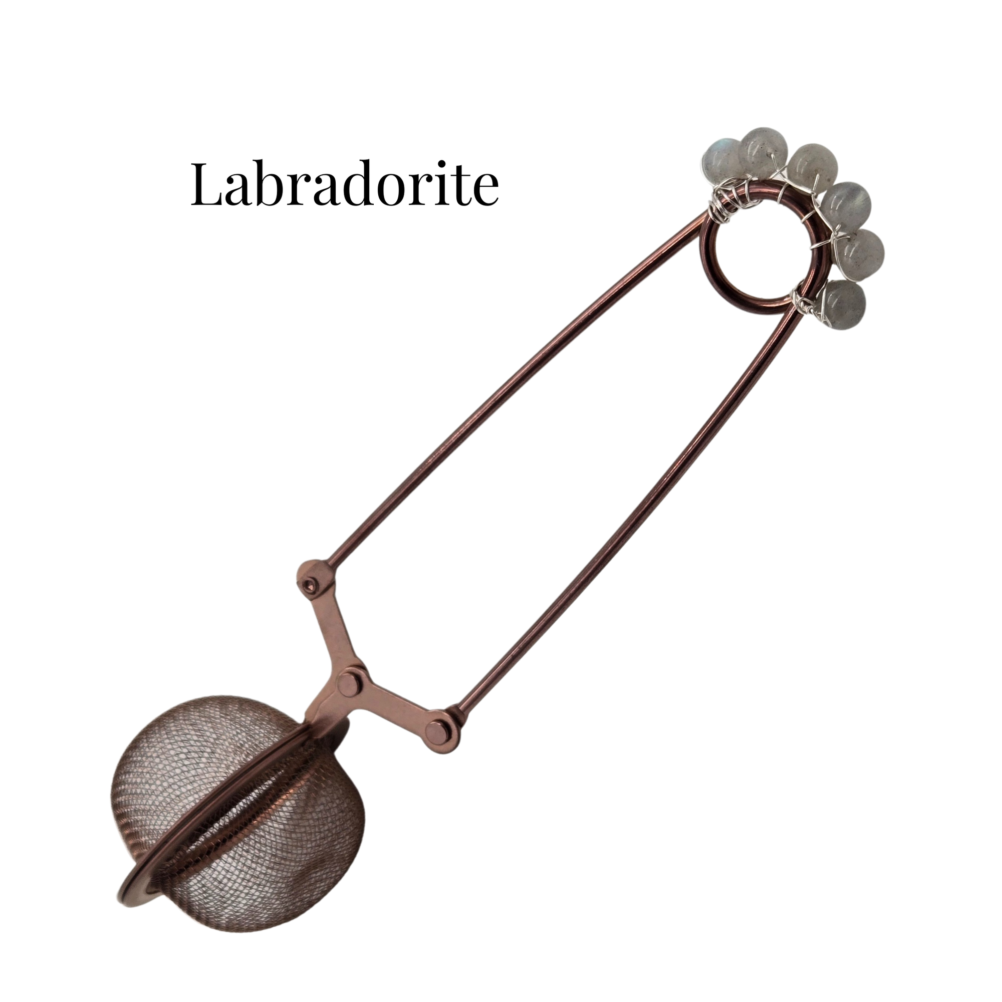 Labradorite Crystal Tea Strainer — Intuition & Magic